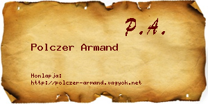 Polczer Armand névjegykártya